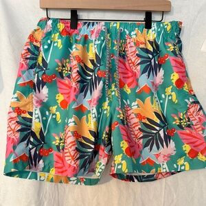 Men's Boardie's Large Tropical Print Shorts(no Liner)